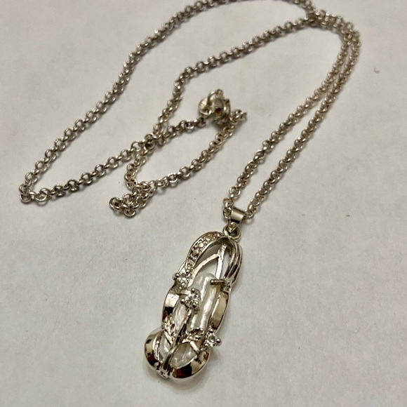 Vintage Encased Biwa Pearls Pendant w/18in Sterling-925 Chain Necklace - Picture 8 of 12